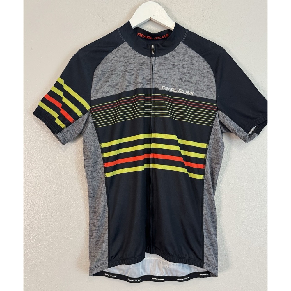 Pearl Izumi ELITE Cycling Jersey Full Zip Road Bike Black Neon Mens XL